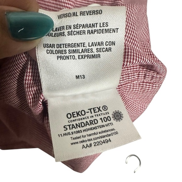 Tommy Hilfiger Mens Size XL Slim Fit Button Down Long Sleeve Shirt Red Print - Picture 3 of 11